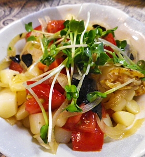 ホタテじゃがの焼き海苔サラダ