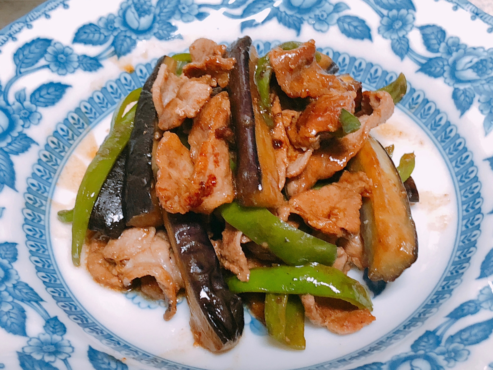 鉄板おかず！茄子とピーマンと豚肉の味噌炒め