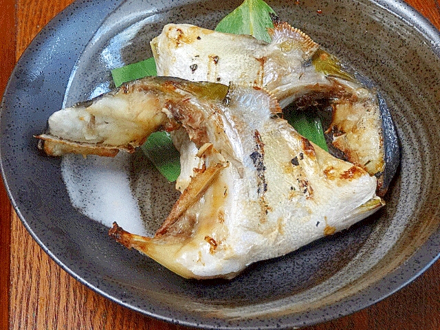 割烹居酒屋風♪ 「ヒラマサのカマ塩焼き」