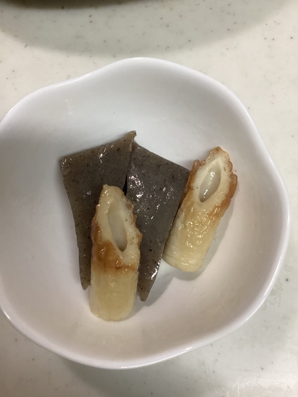 ちくわとこんにゃくのピリ辛炒め煮　お弁当にも