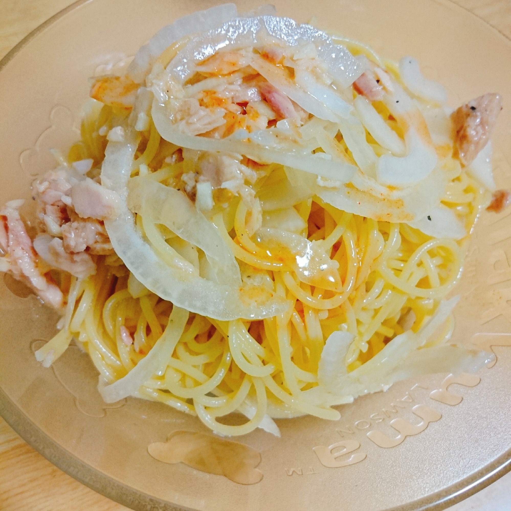 新玉ねぎとツナの冷製パスタ