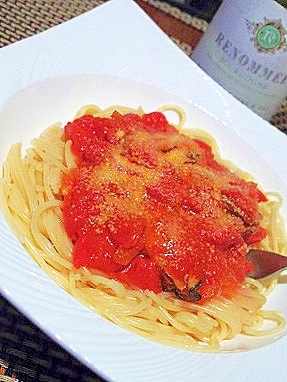 ワインに合う、牡蠣のトマトソーススパゲッティーニ