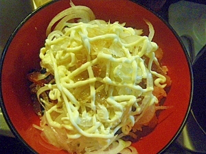 酢飯で★一夜漬けサーモンのタラコ＆マヨネーズ丼♪