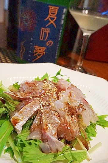 おうち居酒屋、鯛の中華風カルパッチョ