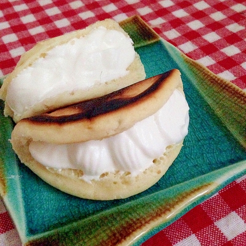 ホットケーキでクリームサンド♡