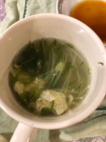 水菜の卵スープ