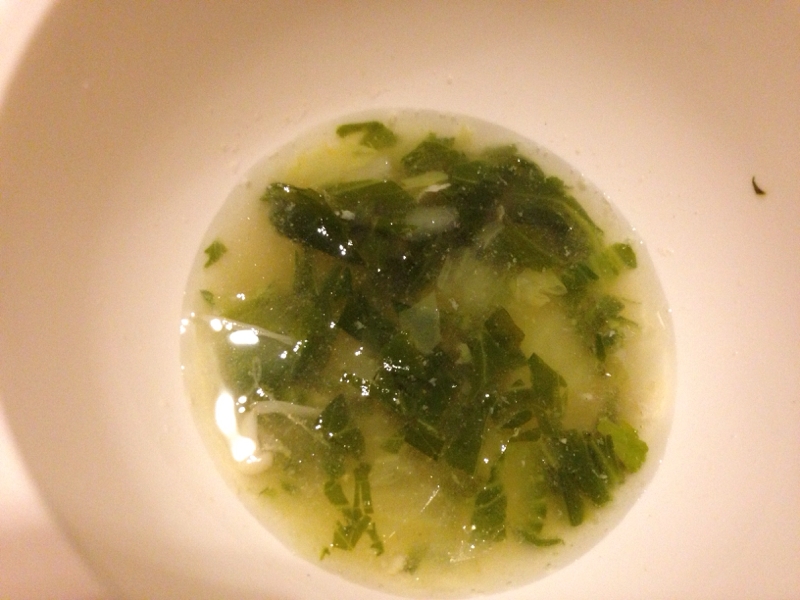 青梗菜とたまねぎの味噌スープ
