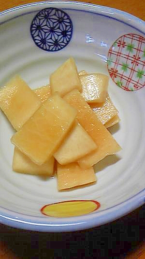 大根皮のゆずポン酢漬け