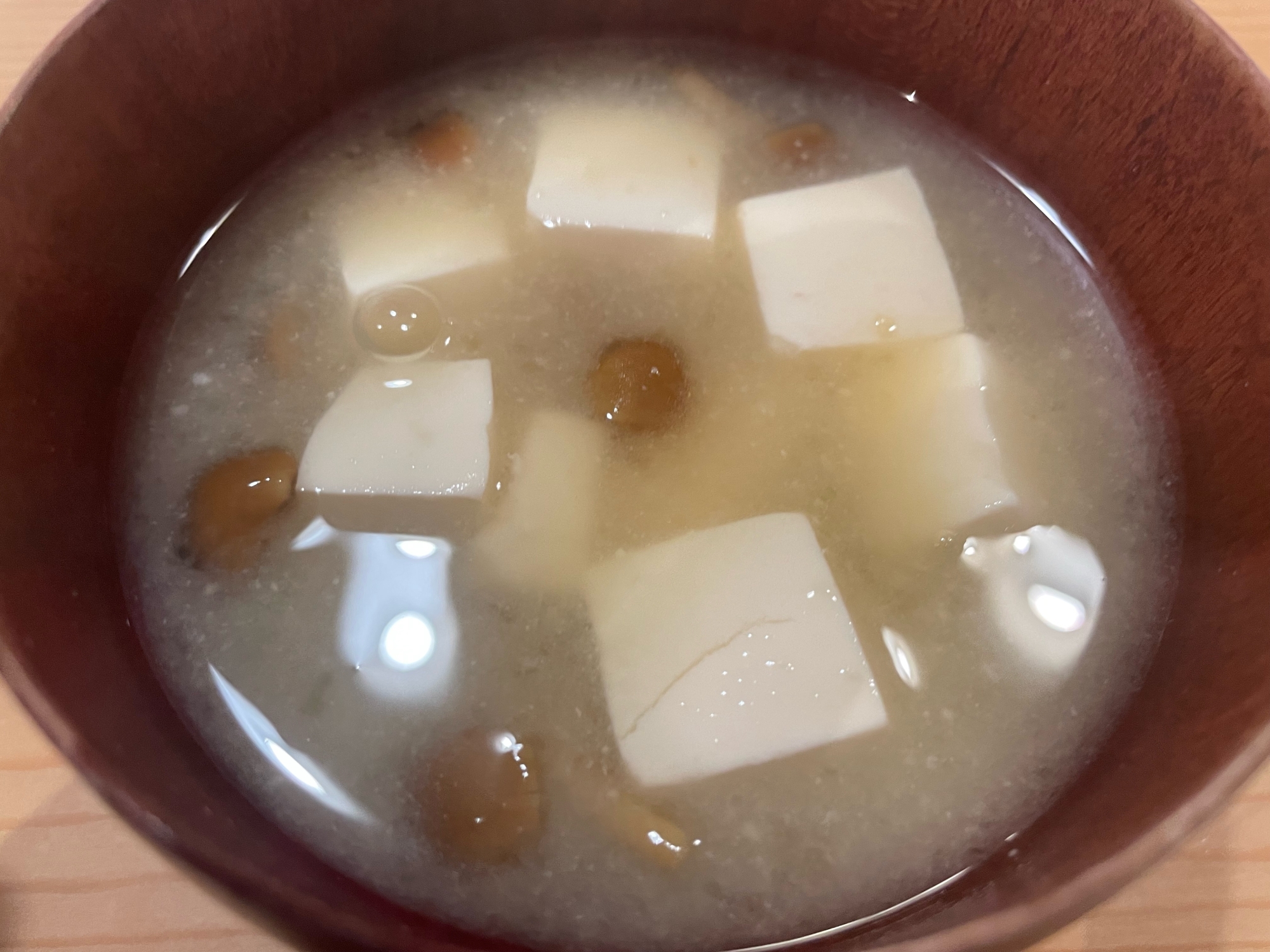 昆布出汁の豆腐味噌汁