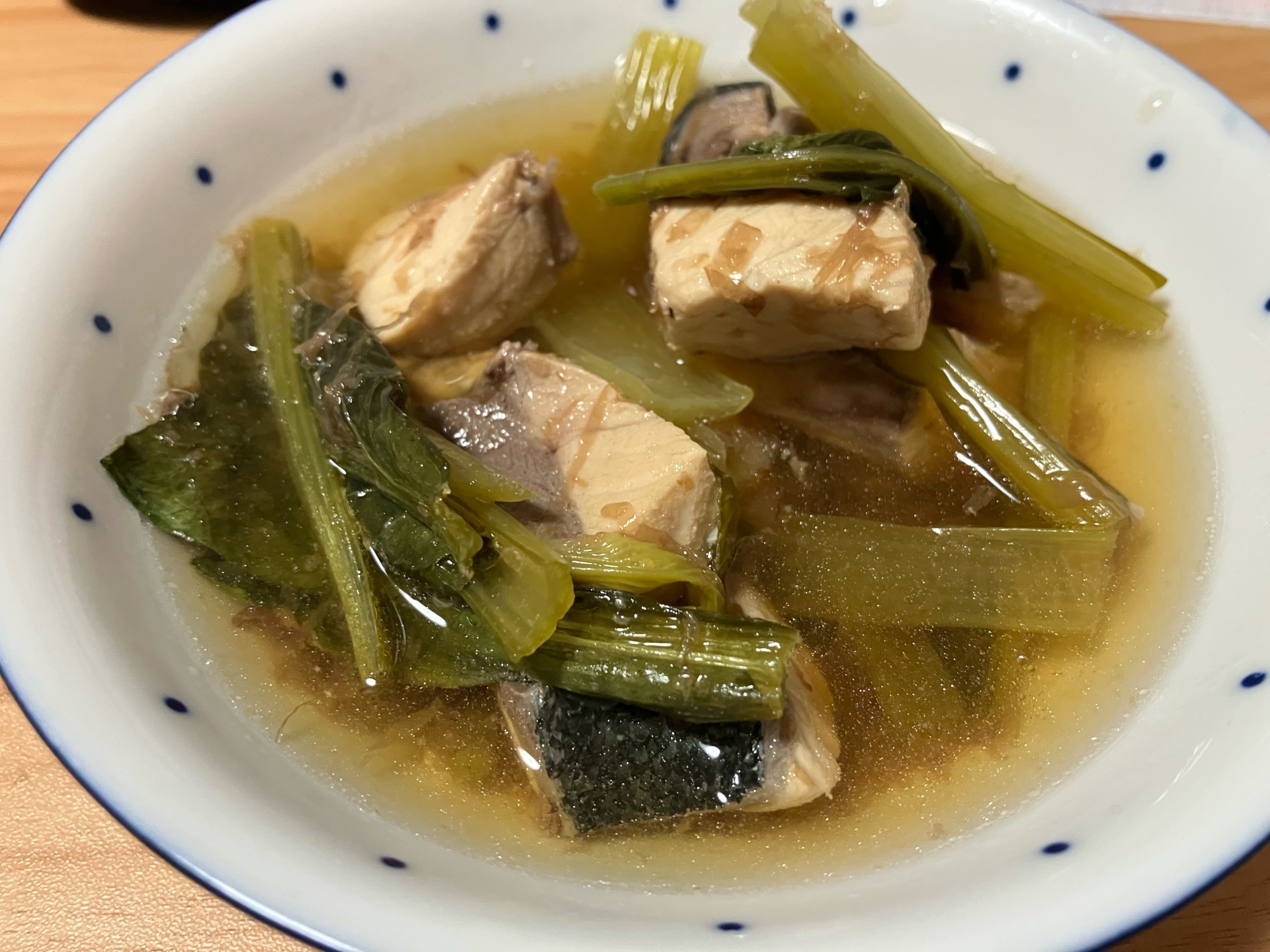 ブリと小松菜の鍋