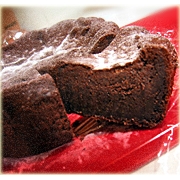 ブラックチョコでちょっと大人なガトーショコラ♪