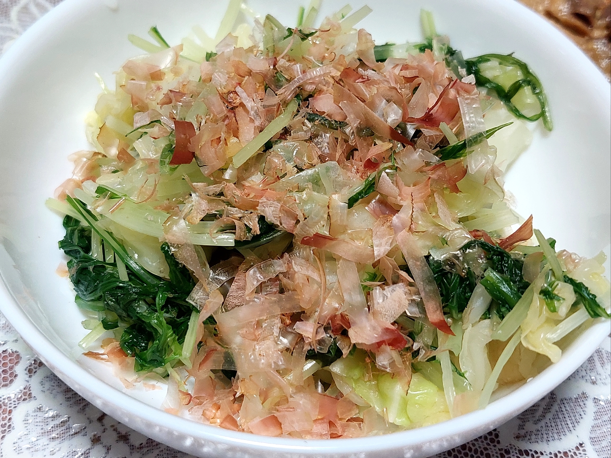 キャベツと水菜のおひたし