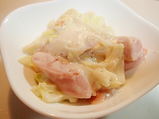 魚肉ソーセージと白菜のクリーム煮
