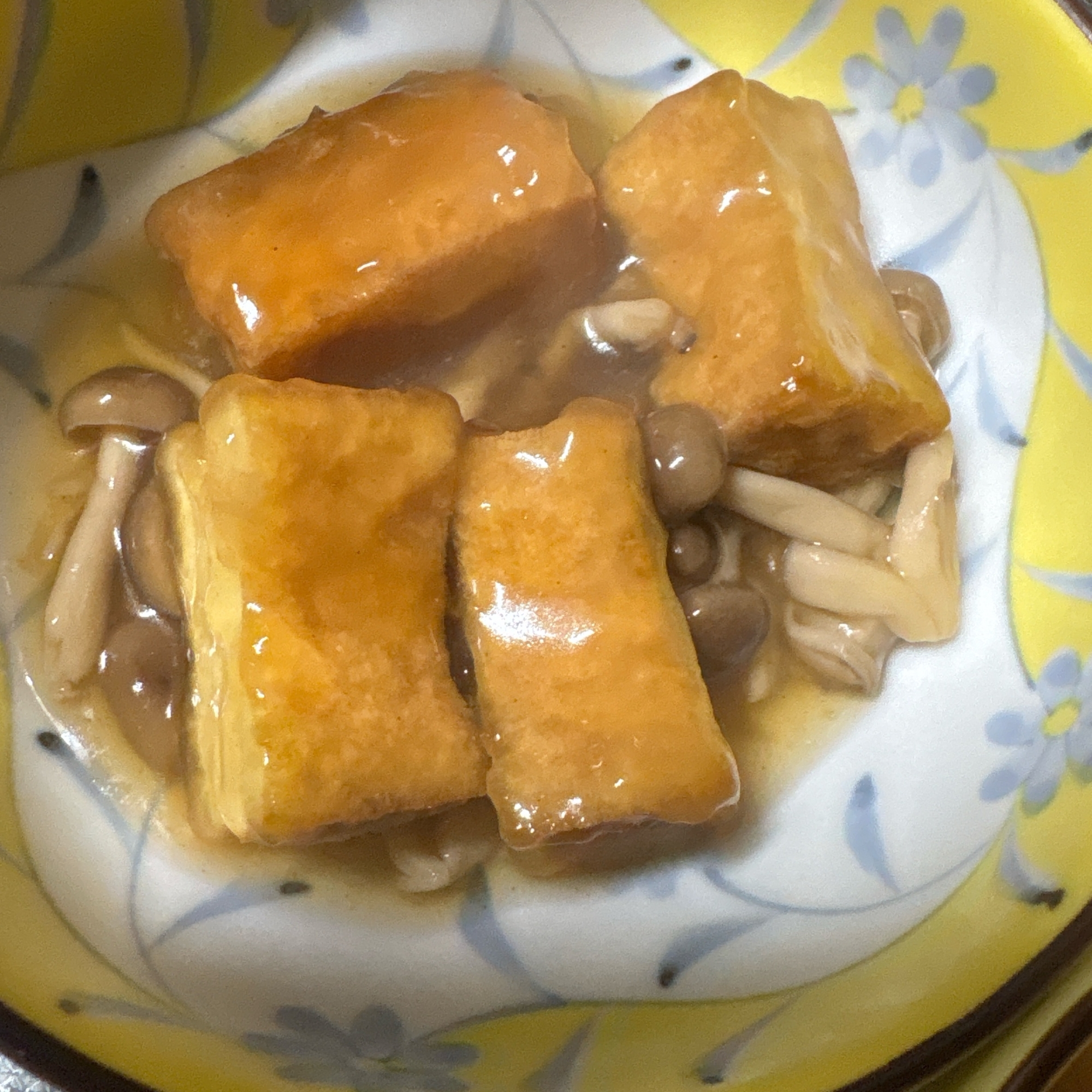 厚揚げとしめじのとろみあん