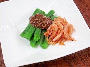 甘い香り☆　「インゲンの胡桃和え」
