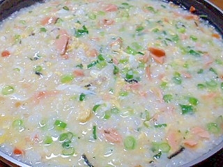 冷凍ごはんで鮭三昧のおじや レシピ 作り方 By イ シュリー 楽天レシピ 冷凍ごはんで鮭三昧のおじや レシピ 作り方 By イ シュリー 楽天レシピ