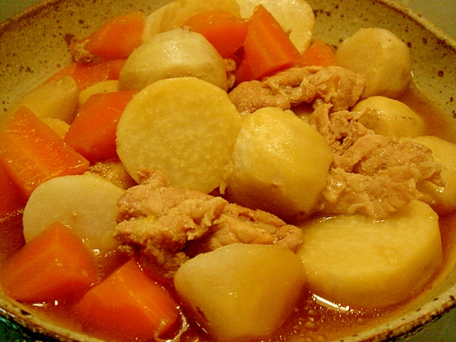 里芋と豚肉の醤油煮　圧力鍋使用