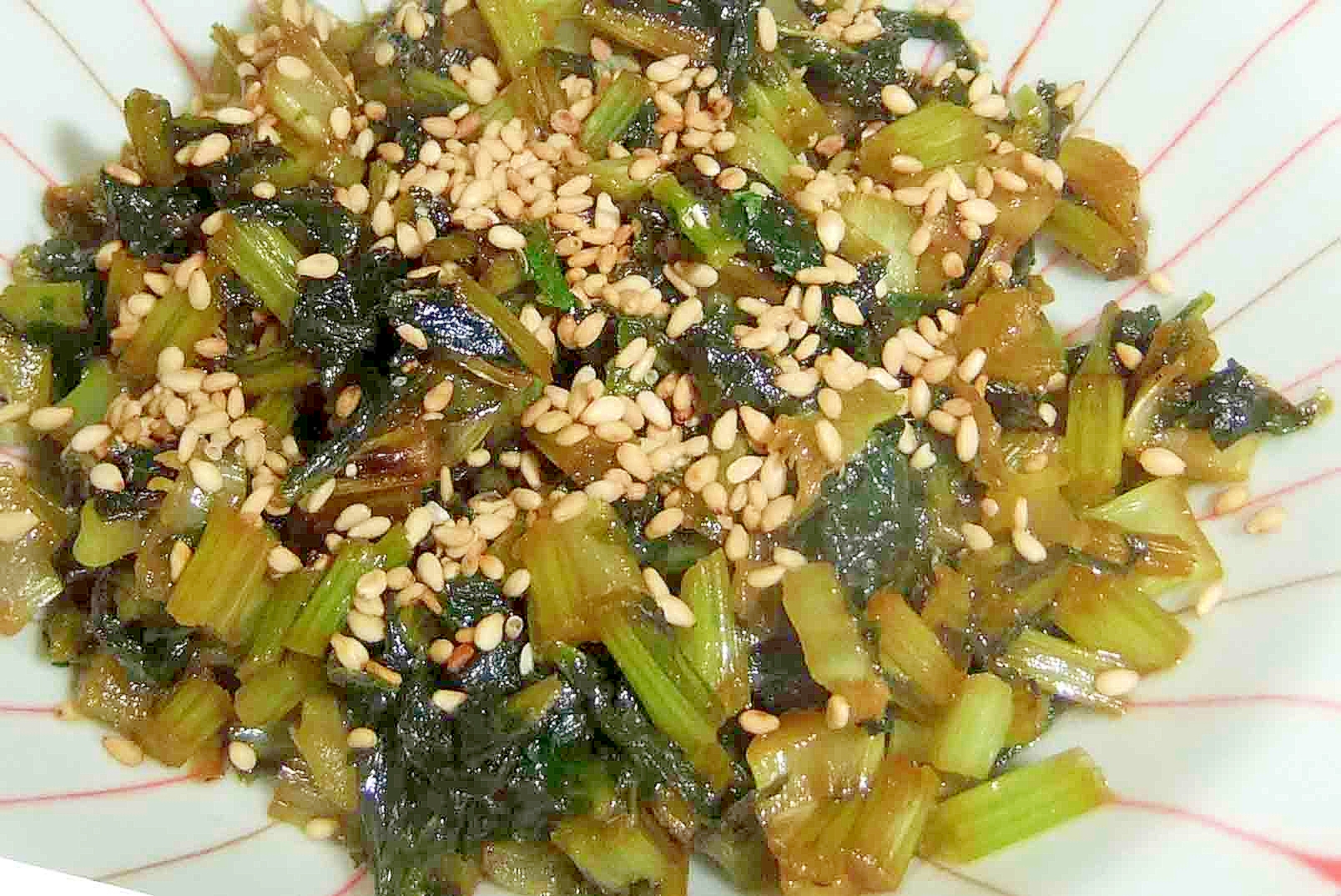 こかぶの葉の炒め胡麻和え レシピ 作り方 By ｃａｃｈｅｃａｃｈｅ 楽天レシピ