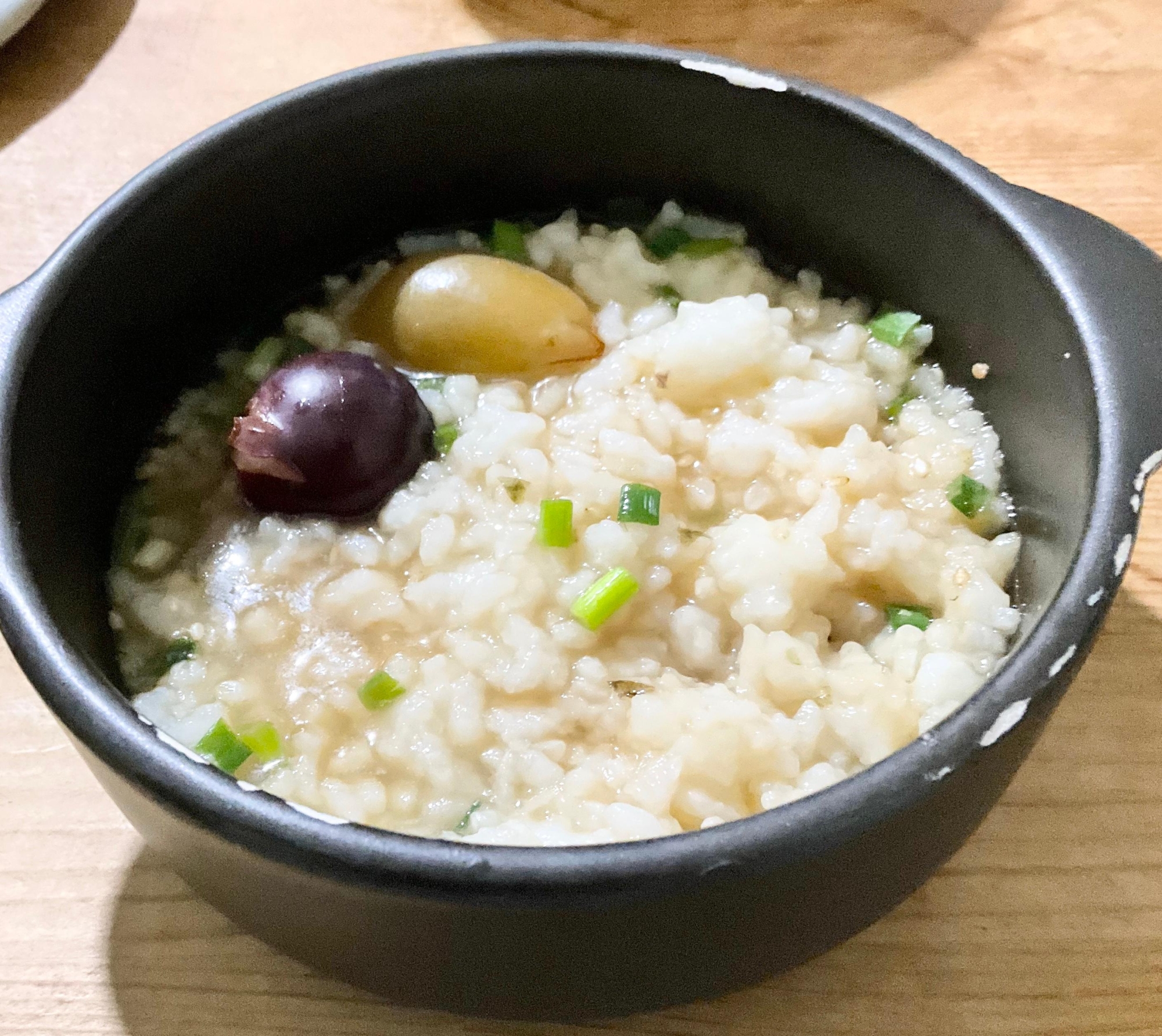 小ネギぶどう入りおじや♪
