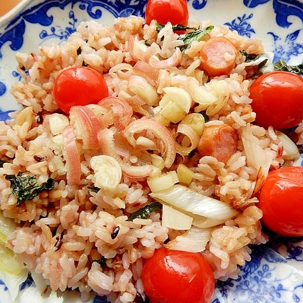 まな板なし６分！？醤油だけで美味❤大葉チャーハン♪