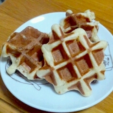 豆腐でもっちり☆プレーンワッフル