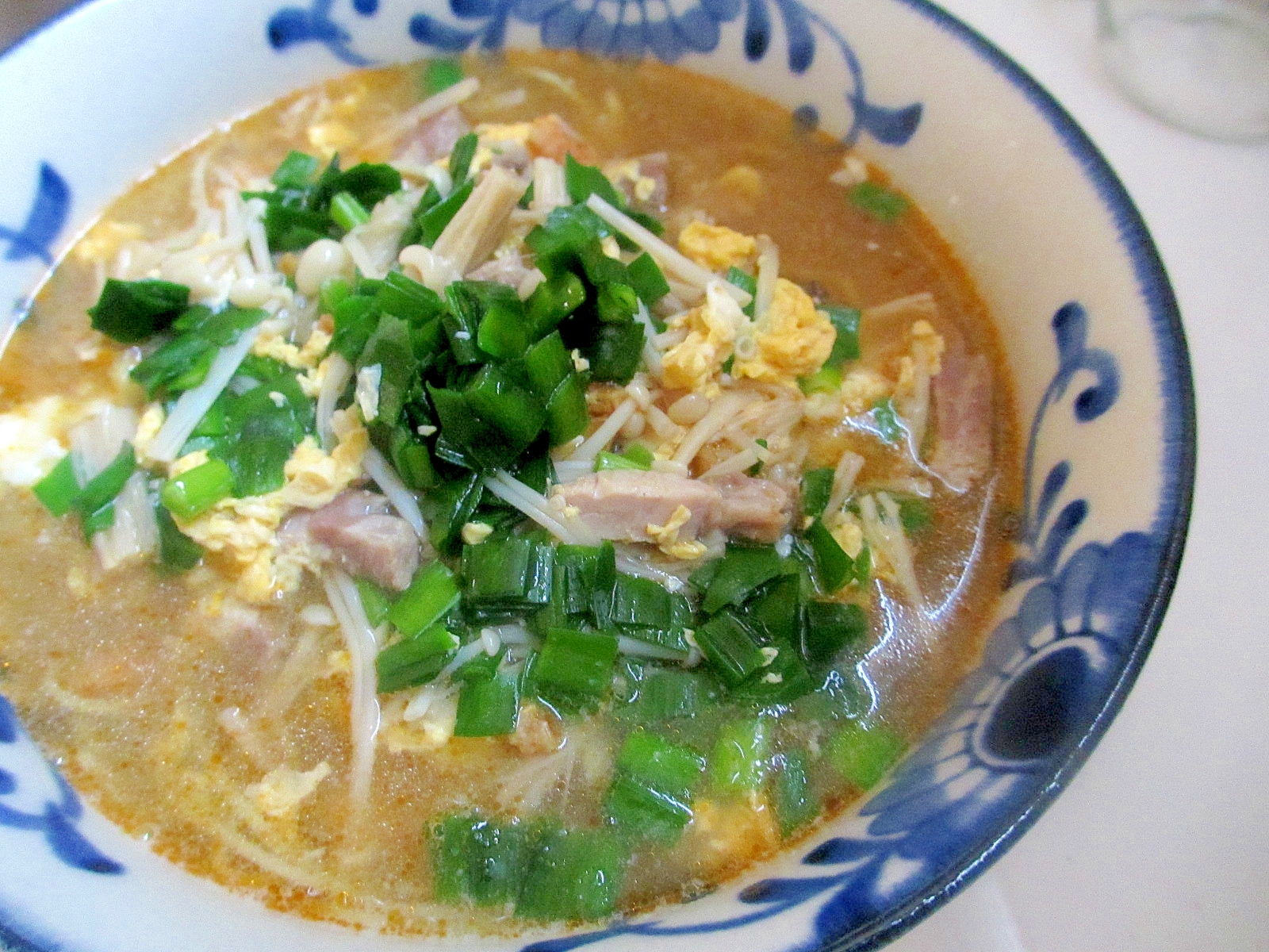 えのきと卵のピリ辛中華風にゅうめん