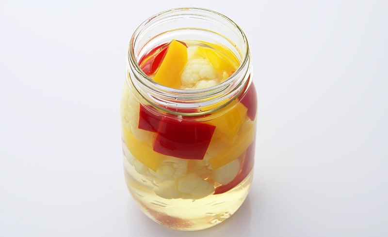 延命酢で簡単 カリフラワーとパプリカのピクルス レシピ 作り方 By 楽天出店店舗 静岡お酢の蔵マルヤス近藤酢店 楽天レシピ