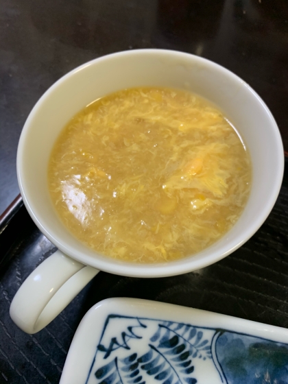 めちゃ簡単うまークリームコーンと卵のスープ