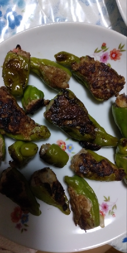 ピーマンの肉詰め、おいしかったです