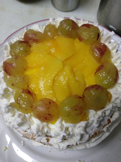 モントンのスポンジで黄桃のケーキ レシピ 作り方 By Peacook 楽天レシピ