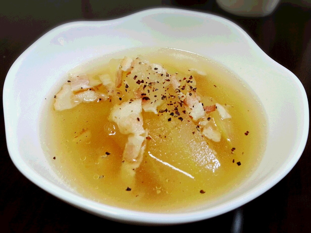 超簡単 冬瓜のコンソメスープ レシピ 作り方 By こぶた 楽天レシピ