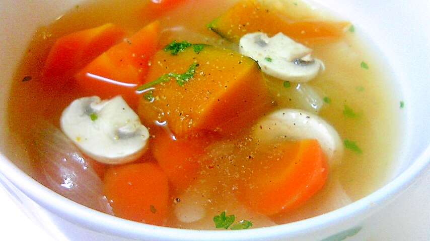 マッシュルームと野菜のスープ
