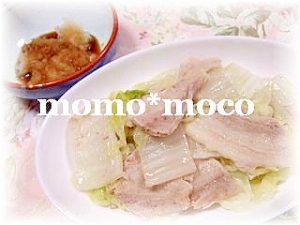 おろしポン酢でさっぱり♪白菜と豚肉の蒸し料理