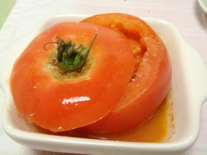 トマトをレンジでチンする