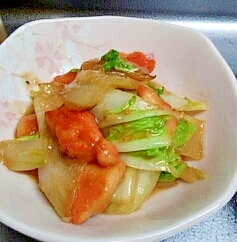 鮭と白菜の味噌炒め！