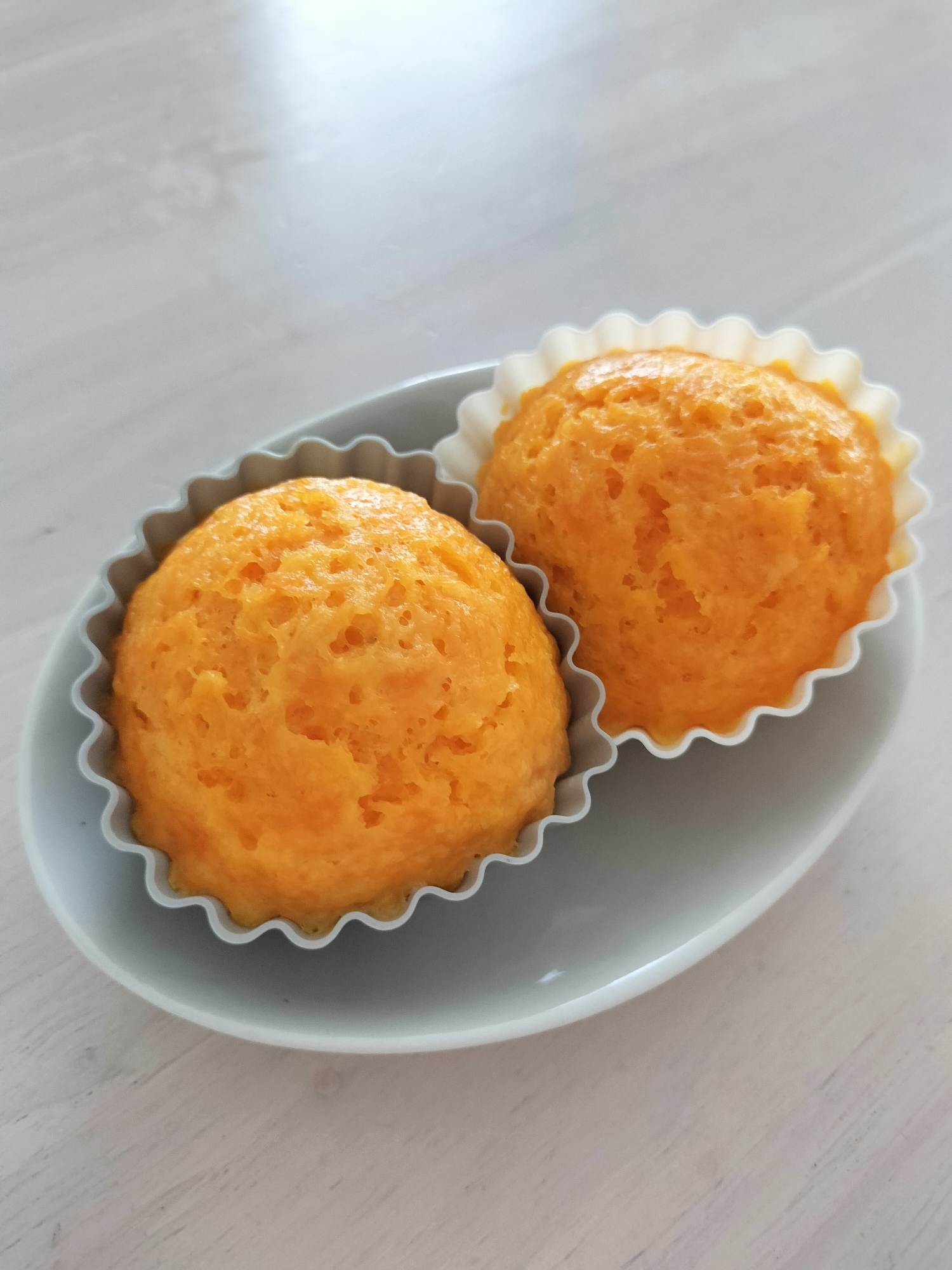 米粉のもっちり人参蒸しパン