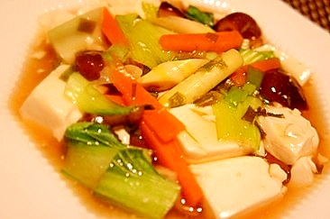 チンゲン菜と豆腐の中華風煮物