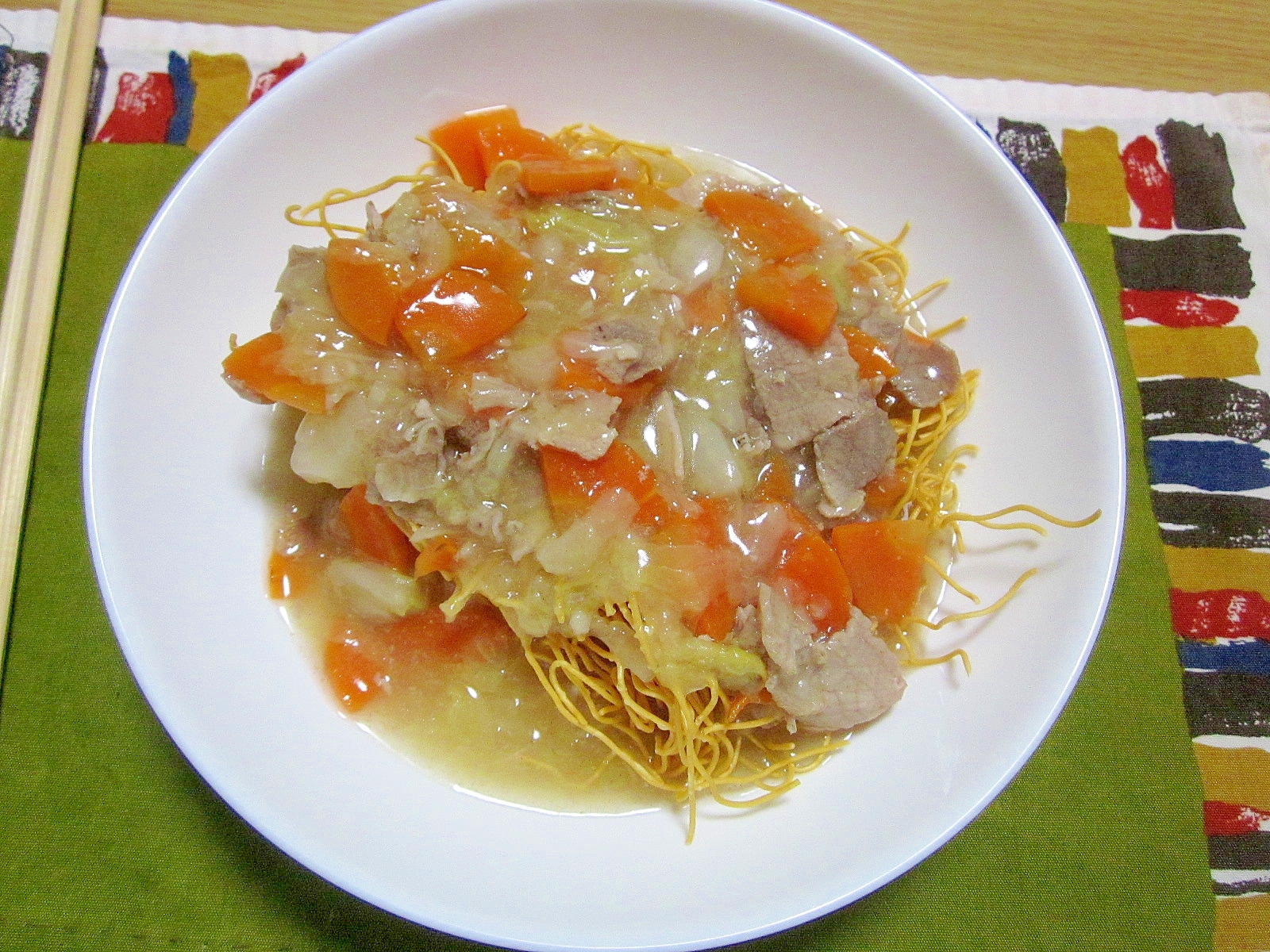 余った野菜でできる！簡単皿うどん♪