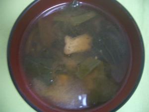 小松菜と揚げのお味噌汁