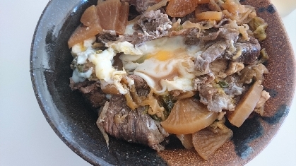 すき焼きの残りで濃厚うどん