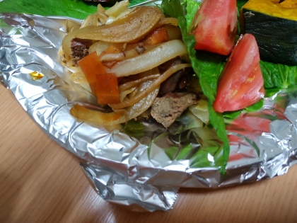肉野菜炒め作りました。美味しかったです。
