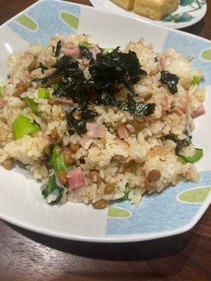 簡単にできました！納豆余ってたので救済。