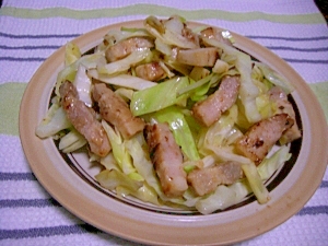 塩麹豚とキャベツの炒め物