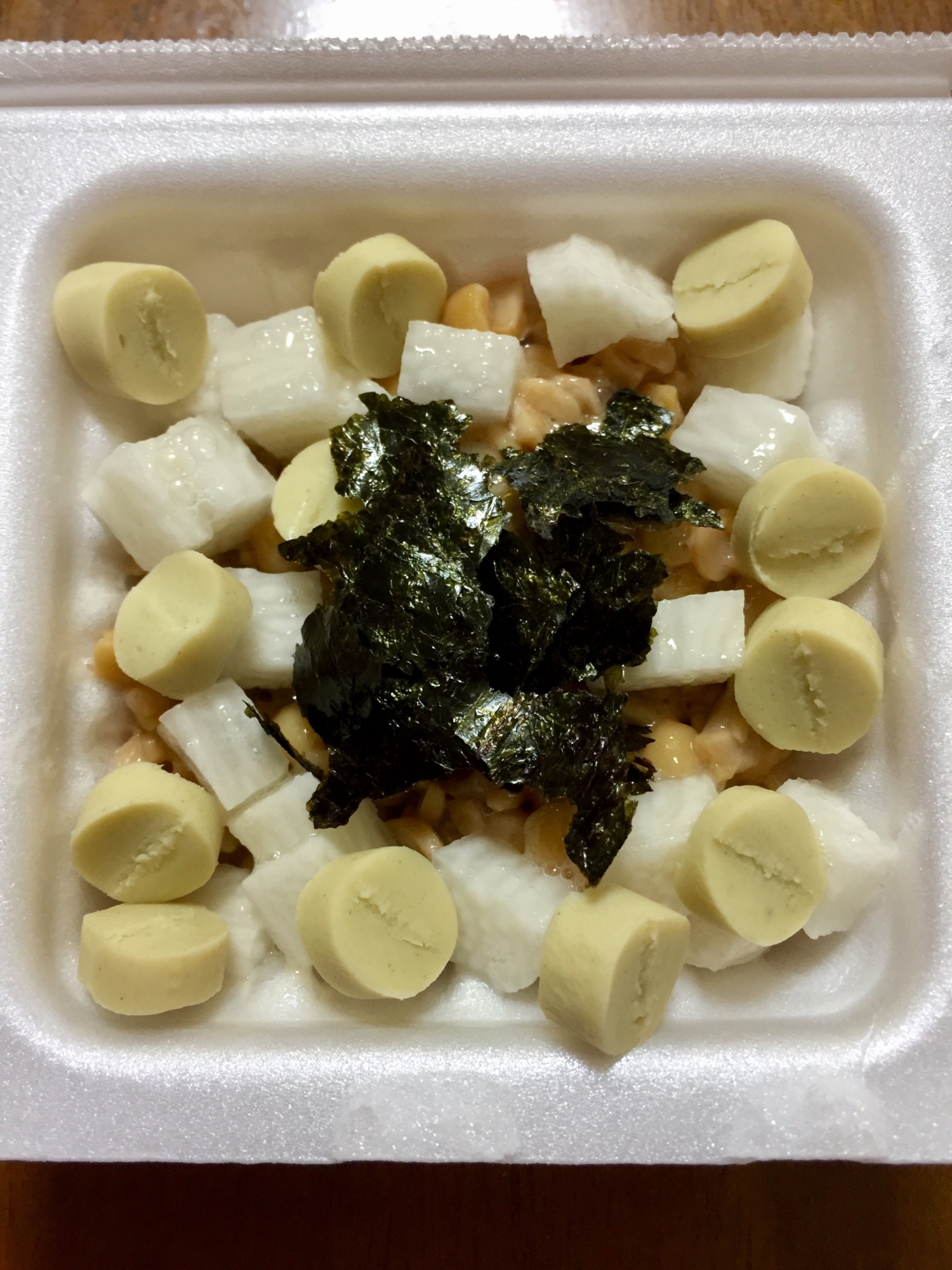 長芋と魚肉ソーセージと海苔納豆☆