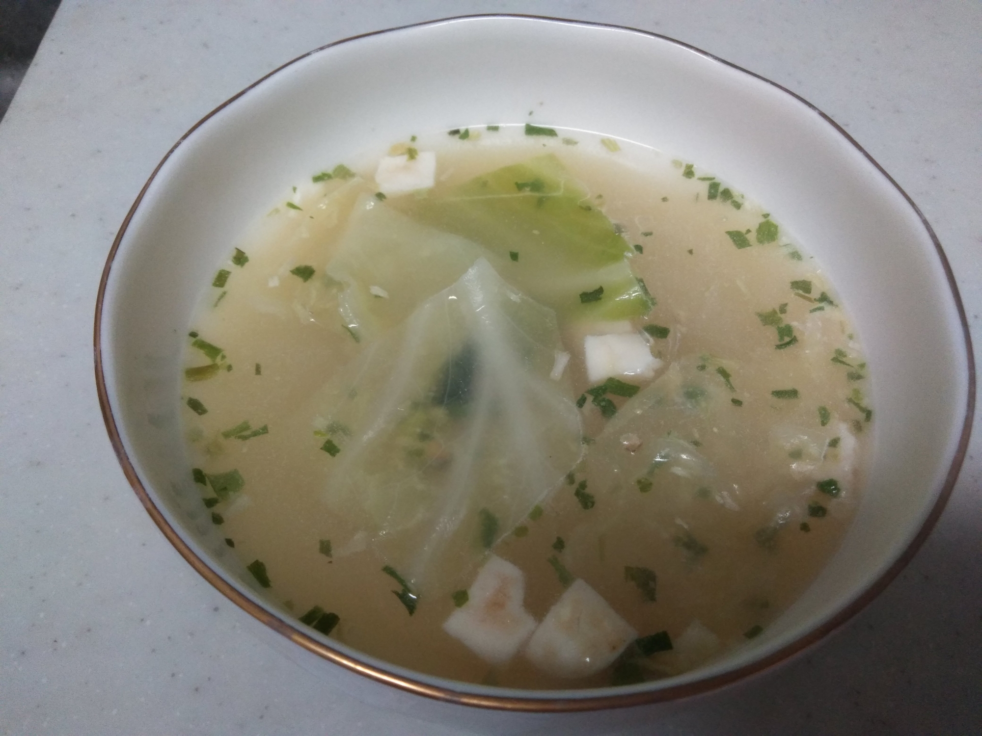 キャベツの豆乳スープ
