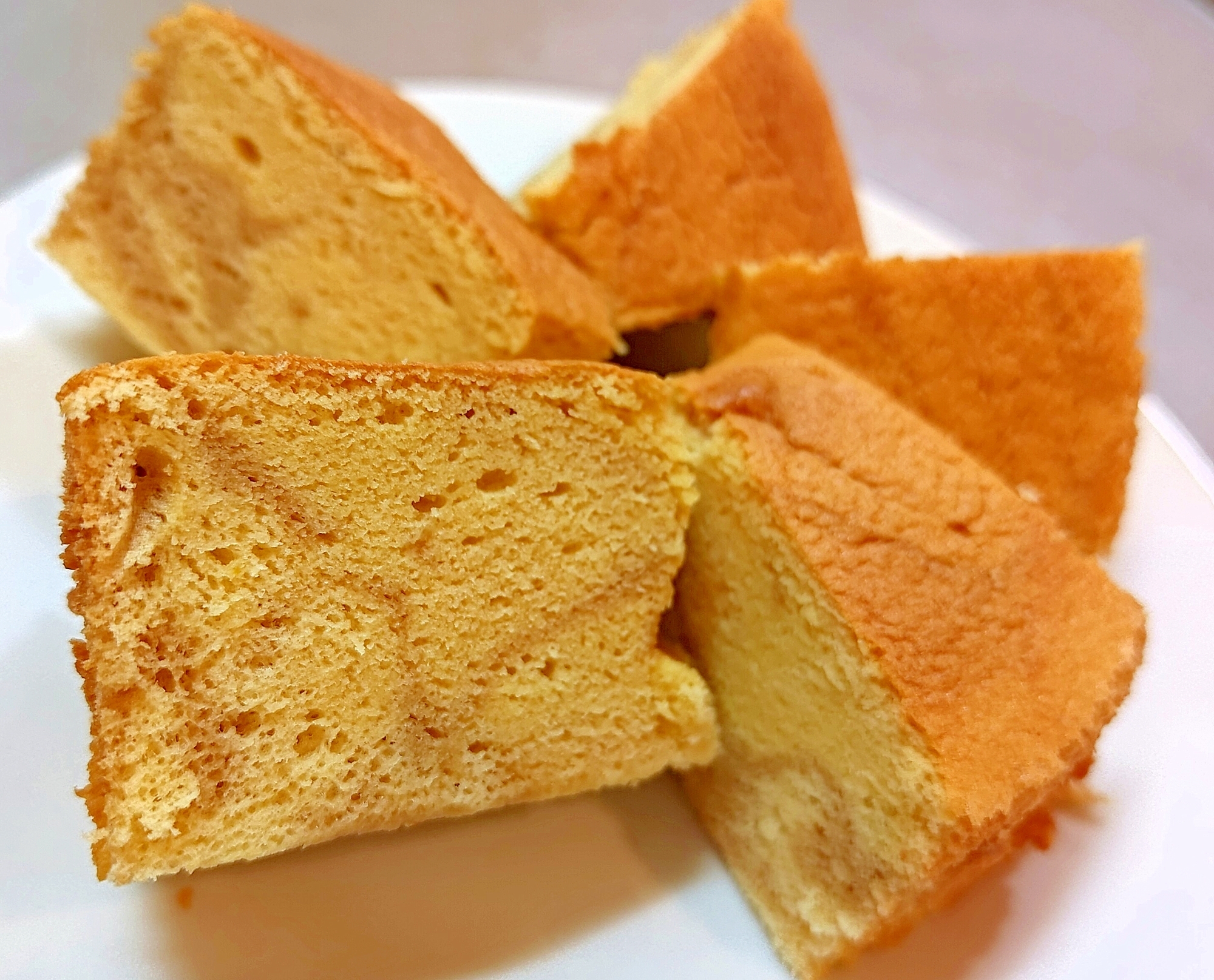 プリンの素で作る♪ふわふわマーブルシフォンケーキ