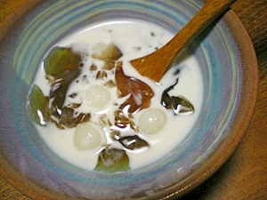 メープルジュレの白玉スープ