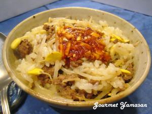 【韓国料理】ヤンニョムジャン＆豆もやしご飯