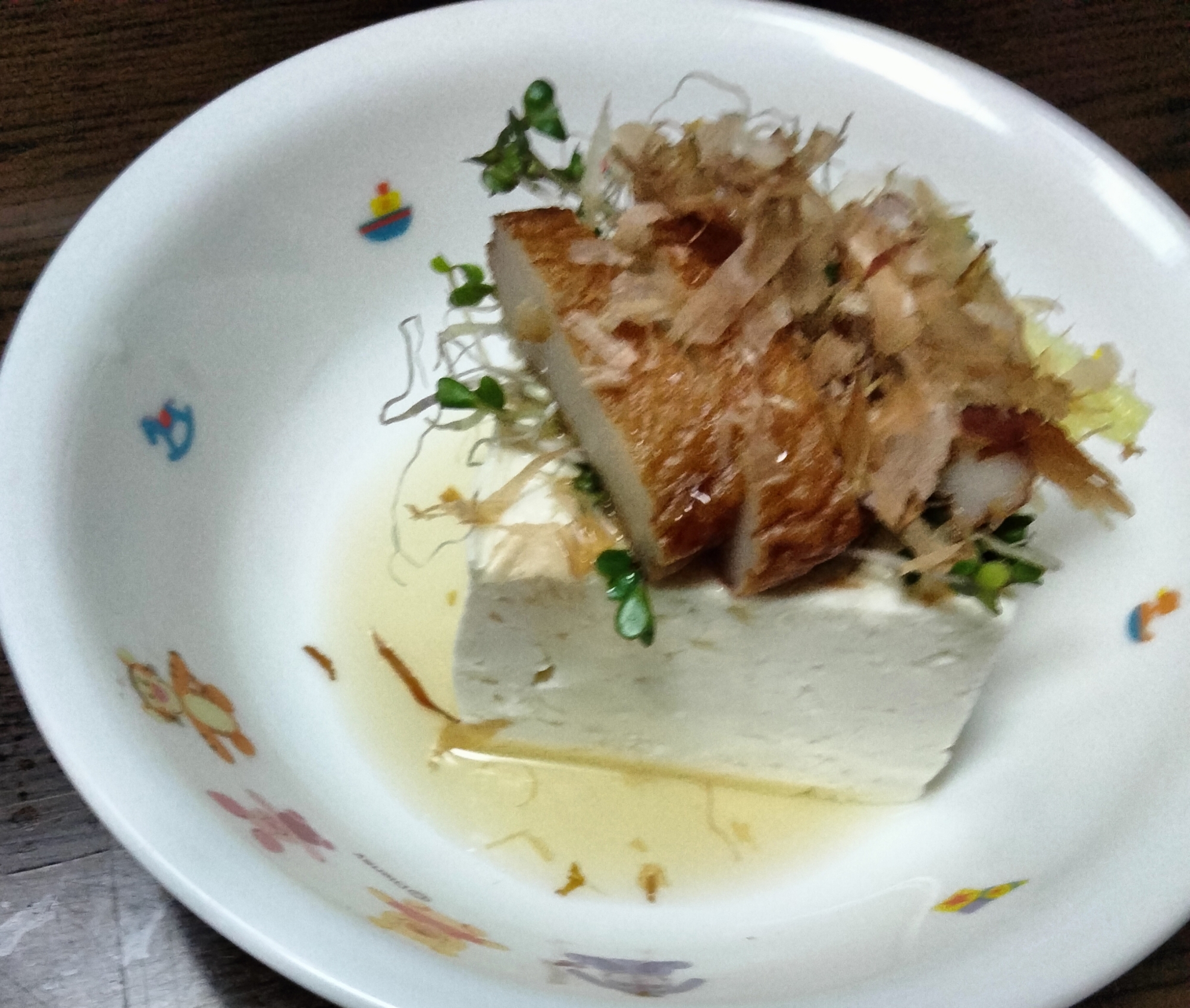 冷奴アレンジ さつま揚げ