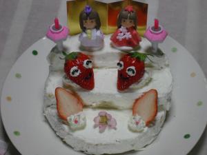 ひな壇のケーキ